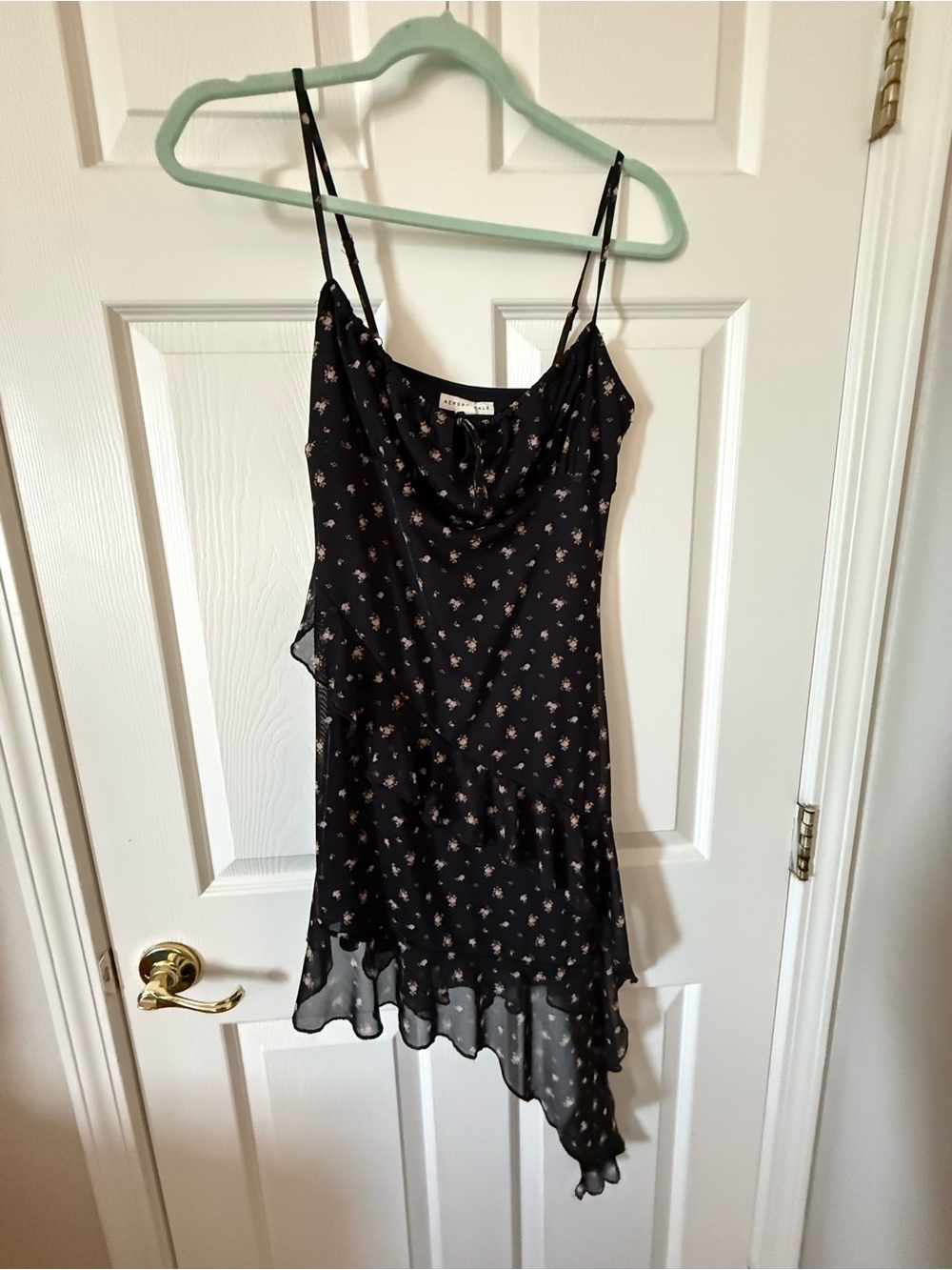 Floral Aeropostale Black Asymmetric Dress